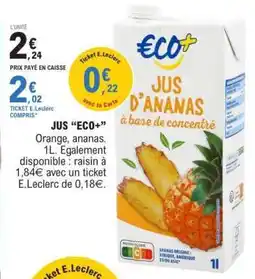 E.Leclerc JUS D'ANANAS offre