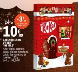 E.Leclerc Calendrier de l'Avent 'Nestlé' offre