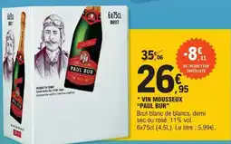 E.Leclerc VIN MOUSSEUX “PAUL BUR” offre