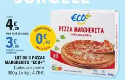 E.Leclerc LOT DE 3 PIZZAS MARGHERITA “ECO+” offre