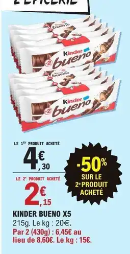 E.Leclerc KINDER BUENO X5 offre