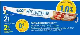 E.Leclerc PÂTE À DÉROULER “ECO+” offre