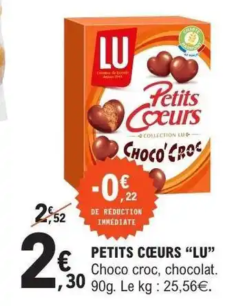 E.Leclerc PETITS CŒURS “LU” offre