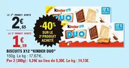 E.Leclerc BISCUITS X12 “KINDER DUO” offre