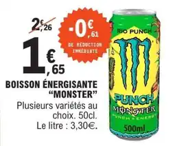 E.Leclerc Boisson Energisante Monster offre