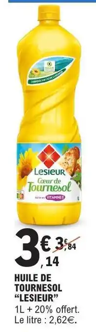 E.Leclerc Huile De Tournesol Lesieur offre