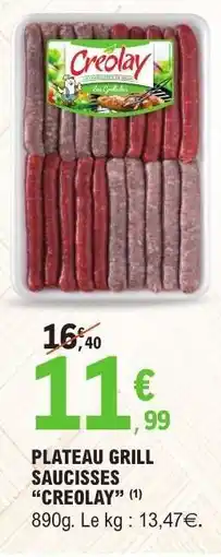 E.Leclerc PLATEAU GRILL SAUCISSES “CREOLAY” offre