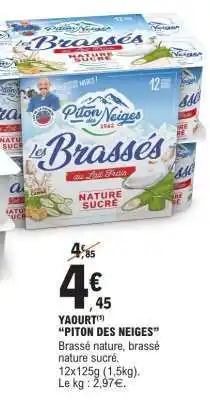E.Leclerc Yaourt 'Piton des Neiges' offre