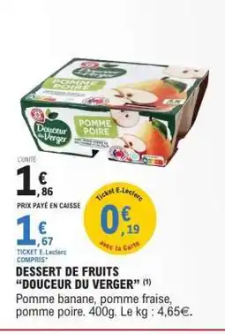 E.Leclerc DESSERT DE FRUITS “DOUCEUR DU VERGER” offre
