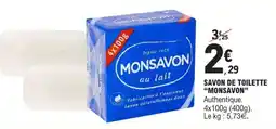 E.Leclerc SAVON DE TOILETTE 'MONSAVON' offre