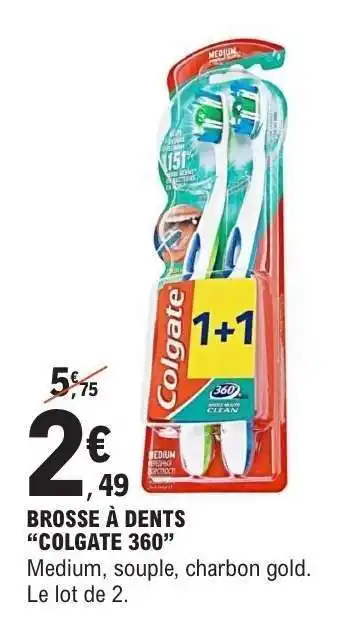 E.Leclerc Brosse à dents 'Colgate 360' offre