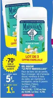 E.Leclerc Gel Douche Le Petit Marseillais offre
