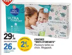 E.Leclerc COUCHES “MOTS D’ENFANTS” offre