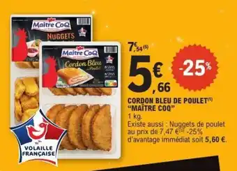 E.Leclerc Cordon Bleu de Poulet 'Maître Coq' offre