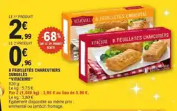 E.Leclerc 8 FEUILLETÉS CHARCUTIERS SURGELÉS VITACUIRE offre