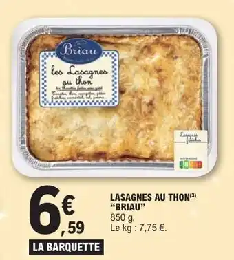 E.Leclerc LASAGNES AU THON BRIAU offre