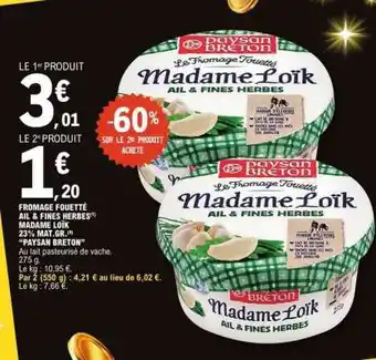 E.Leclerc Madame Loïk Ail & Fines Herbes offre