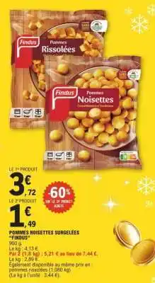 E.Leclerc POMMES NOISETTES SURGELÉES FINDUS offre