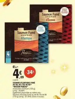 E.Leclerc Saumon Atlantique Fumé au Sel de l'Ile de Ré offre