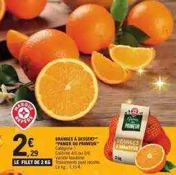 E.Leclerc ORANGES À DESSERT PANIER DU PRIMEUR offre