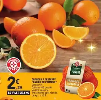 E.Leclerc ORANGES À DESSERT PANIER DU PRIMEUR offre