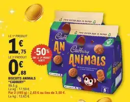 E.Leclerc BISCUITS ANIMALS CADBURY offre