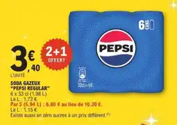 E.Leclerc Soda Gazeux 'Pepsi Regular' offre