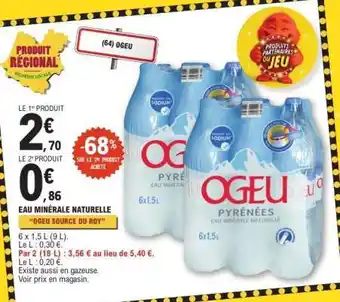 E.Leclerc OGEU EAU MINÉRALE NATURELLE offre