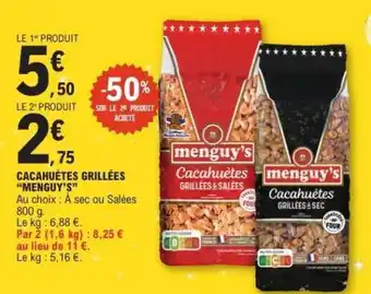E.Leclerc CACAHUETES GRILLEES MENGUY'S offre
