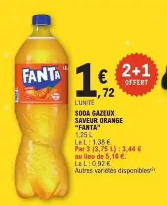 E.Leclerc Soda Gazeux Saveur Orange 'Fanta' offre