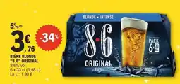 E.Leclerc BIÈRE BLONDE “8.6 ORIGINAL” offre