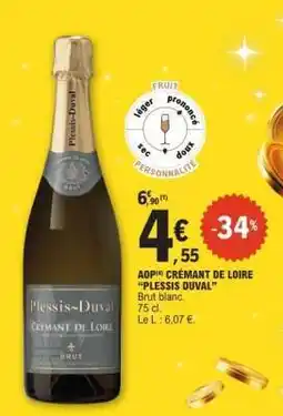 E.Leclerc AOP Crémant de Loire 'Plessis Duval' offre