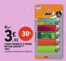 E.Leclerc 5 MAXI BRIQUETS À PIERRE ÉDITION LIMITÉE “BIC” offre