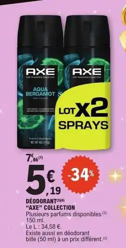 E.Leclerc DÉODORANT AXE COLLECTION offre