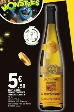 E.Leclerc AOC ALSACE GEWURZTRAMINER 'ALBERT SCHOECH' offre