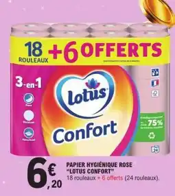 E.Leclerc Papier Hygiénique Rose 'Lotus Confort' offre