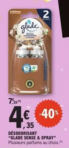 E.Leclerc DÉSODORISANT GLADE SENSE & SPRAY offre