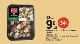E.Leclerc ESCARGOTS RECETTE À L'ALSACIENNE ESCAL offre