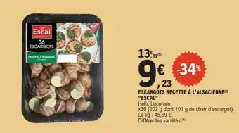 E.Leclerc ESCARGOTS RECETTE À L'ALSACIENNE ESCAL offre