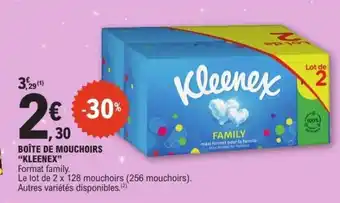 E.Leclerc BOÎTE DE MOUCHOIRS “KLEENEX” offre