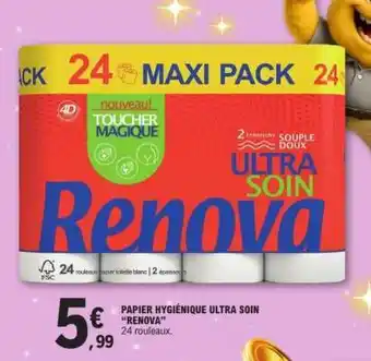 E.Leclerc PAPIER HYGIÉNIQUE ULTRA SOIN “RENOVA” offre