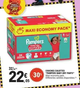 E.Leclerc Pampers Baby-Dry Pants offre