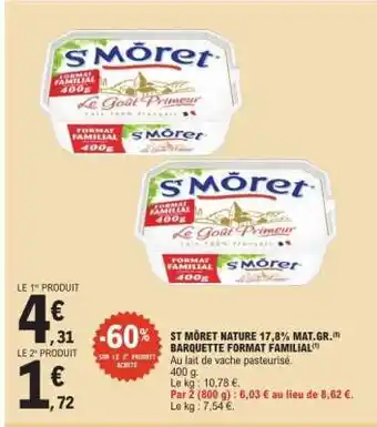 E.Leclerc ST MÔRET NATURE 17,8% MAT.GR offre