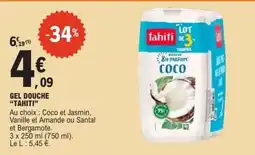 E.Leclerc Gel Douche Tahiti offre