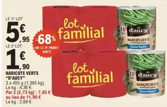 E.Leclerc HARICOTS VERTS “D’AUCY” offre