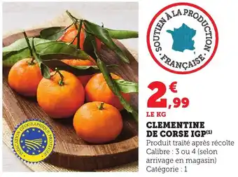 Bi1 Clementine de corse igp offre
