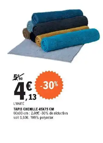 E.Leclerc Tapis Chenille 45x75 cm offre