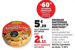 Bi1 Fromage pasteurise tartiflette ermitage offre