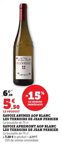 Bi1 Savoie abymes aop blanc les terroirs de jean perrier offre