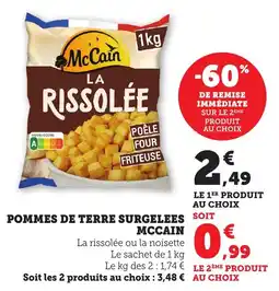 Bi1 Pommes de terre surgelees mccain offre